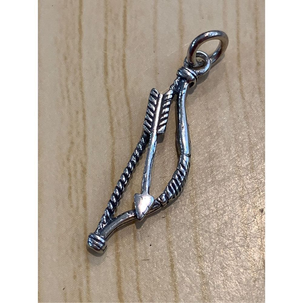 Archery Sterling Silver Jewelry Charm #bow and arrow #crossbow #sports